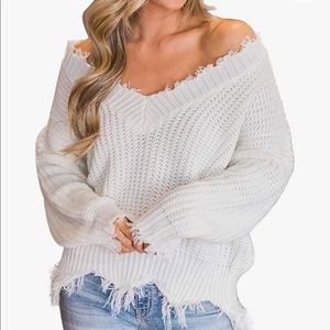 Distressed sweater
